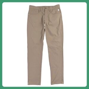 FootJoy FJ Golf‎ Pants Men's 32x32 Khaki Tan Nylon Stretch Performance 5 Pocket